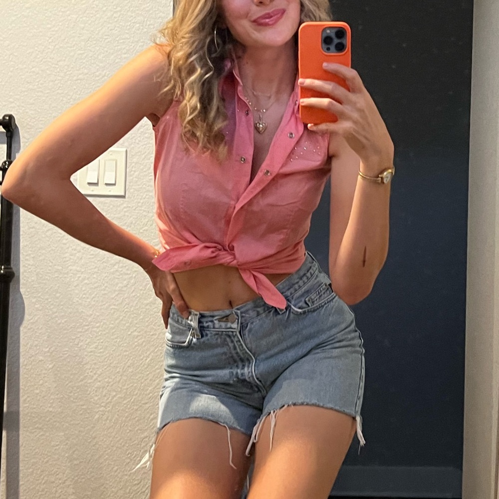 Pink Western Top